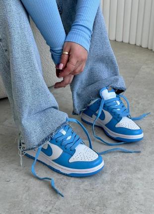 Кроссовки nike dunk low blue2 фото