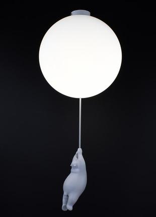 Люстра потолочная на 1 лампочку 26805 белый 60х25х25 см.2 фото