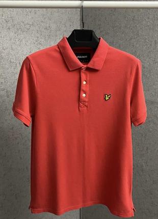 Красная футболка поло от бренда lyle&scott1 фото