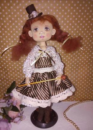 Интерьерная кукла "девочка осень" из коллекции "времена года"