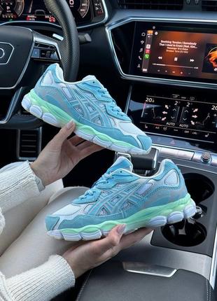 Женские кроссовки asics gel - nyc blue mint6 фото