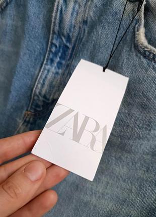 Длинная джинсовая юбка с неподшитым низом trf от zara, размер m**5 фото