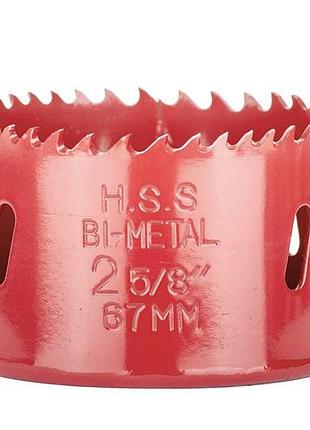 Коронка по металлу биметаллическая 67 мм intertool sd-5667