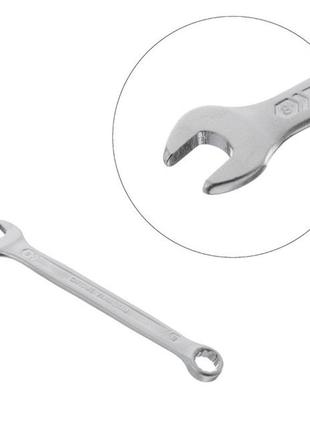 Ключ комбинированный 8 мм, cr-v, покрытие сатин-хром; prof din3113 intertool xt-1008
