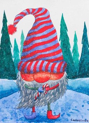Иллюстрация: "рождественский гном"