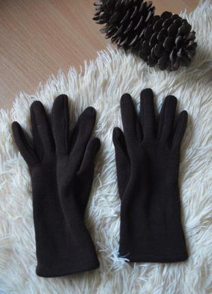 Коричневые теплые перчатки