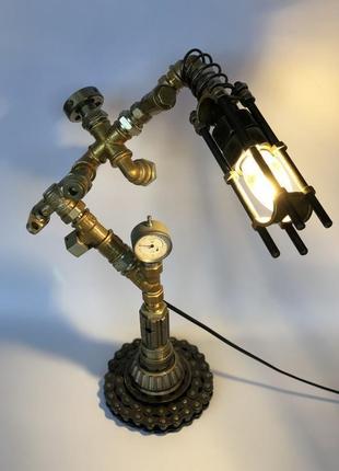 Лампа настольная в стиле стимпанк6 фото