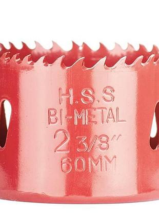 Коронка по металлу биметаллическая 60 мм intertool sd-5660