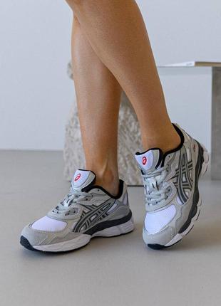 Женские кроссовки asics gel - nyc white steel gray7 фото