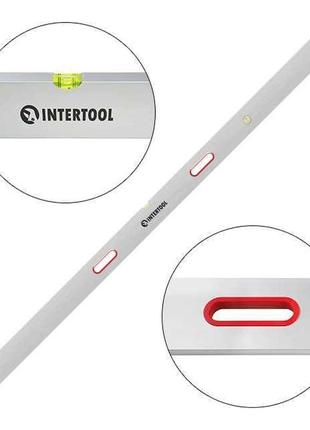 Правило-уровень 2,5 м, 2 капсулы, с ручками intertool mt-2125