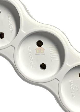 Тройник без заземления horoz electric