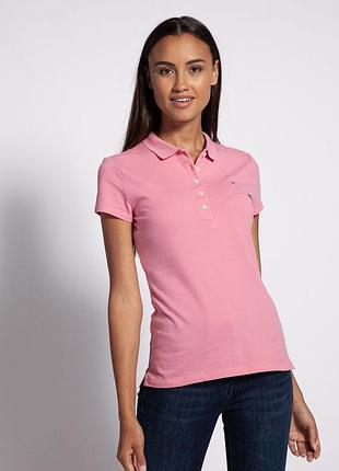 Футболка поло пастельно розовый от hilfiger denim