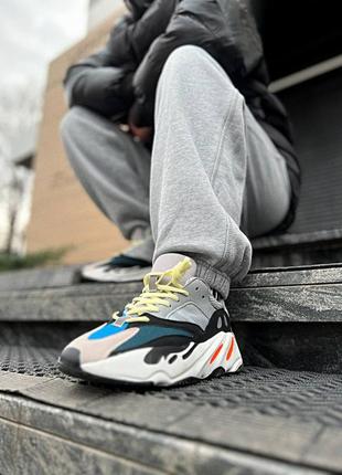 Кроссовки adidas yeezy boost 700 wave runner серые женские / мужские