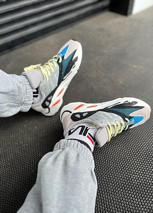 Кроссовки adidas yeezy boost 700 wave runner серые женские / мужские8 фото