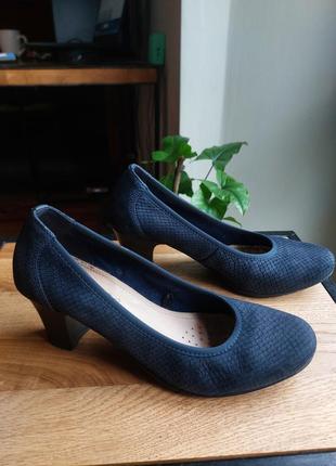 Туфли замшевые синие удобные8 фото