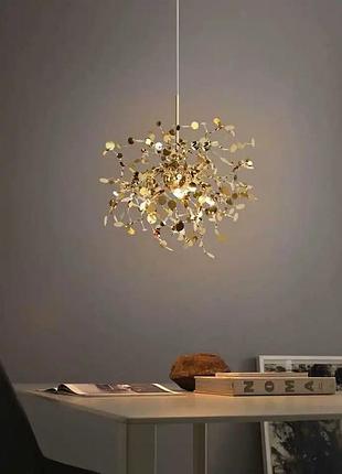 Люстра підвісна на 3 лампочки 27344 золото 50-200х50х50 см.