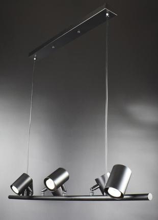 Люстра подвесная loft на 6 лампочек 26833 черный 30-150х20х91 см.
