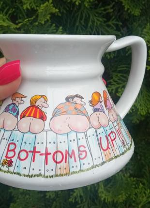 Кружка винтажная 1980 г, bottoms up , идеальное состояние