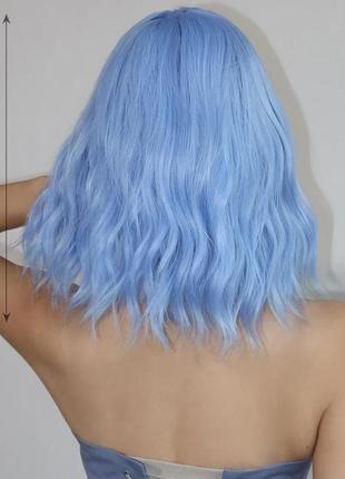 Жіноча перука, блакитна перука, парік4 фото