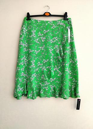 Брендовая юбка в цветочный принт1 фото