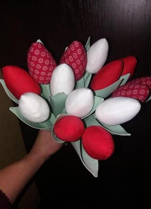 Текстильні тюльпани6 фото