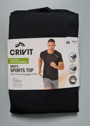 Чоловіча чорна спортивна футболка crivit німеччина, р-ри s, m