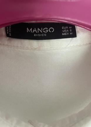 Классическая basic рубашка белая mango натуральная2 фото