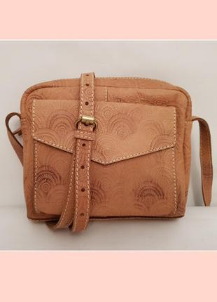 Изумительная кожаная сумка crossbody фактурное тиснение2 фото