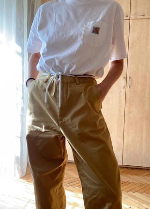 Стильные брюки, брюки, широкие чиносы с завышенной талией, комфортные, качественные uniqlo, размер 29