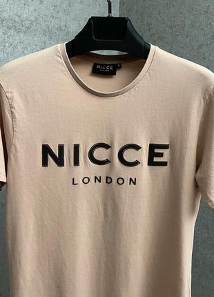 Персиковая футболка от бренда nicce london3 фото