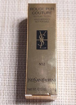 Помада для губ yves saint laurent ysl rouge pur couture n12 nude instinct, вес 3.8 g.2 фото