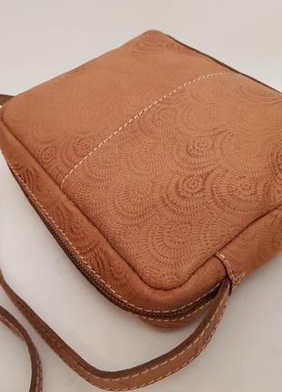 Дивовижна шкіряна сумка crossbody фактурне тиснення8 фото