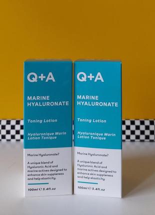 Тонік для обличчя qa marina hyaluronic toning lotion 100 мл.1 фото