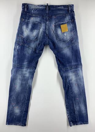 Мужские узкие джинсы в краске dsquared2