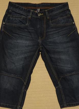 Отличные удлиненные джинсовые темно-синие шорты charles voegele швейцария 32 р.