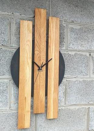 Дизайнерський дерев'яний годинник великій для інтерєру, настінний годинник, великий годинник2 фото