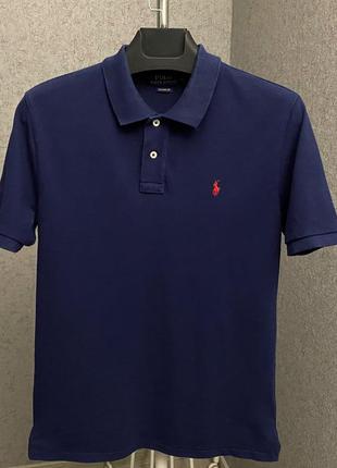 Синя футболка поло від бренда polo ralph lauren2 фото