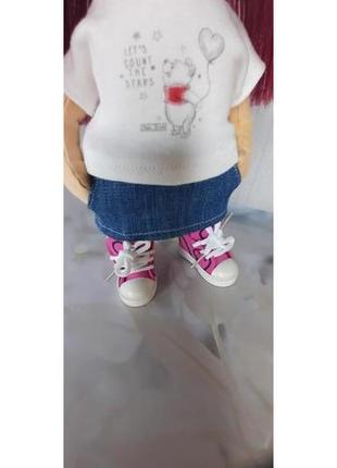 Інтер'єрна лялька текстильна тиквоголовка тільда білосніжка і сім гномів3 фото