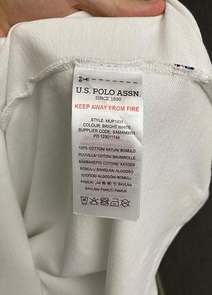 Белая футболка поло от бренда u.s. polo assn6 фото