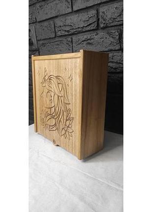 Бокс з дерева. ящик органайзер для прикрас. подарунковий бокс.