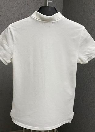 Біла футболка поло від бренда polo ralph lauren4 фото