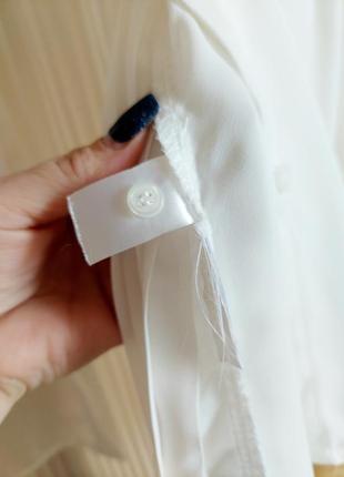 Жіноча біла сорочка-блуза8 фото