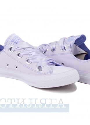 Кеды женские сиреневые с лентами converse, размер 41,5, можно на 40