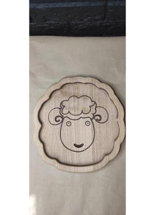 Менажниця "овечка" тарілка з дерева, тарілка для суші. тарілка для закусок. (м014)3 фото