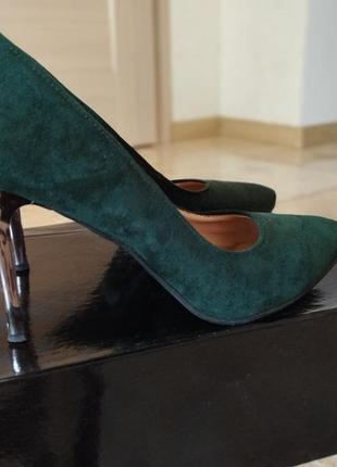 Туфлі зелені1 фото