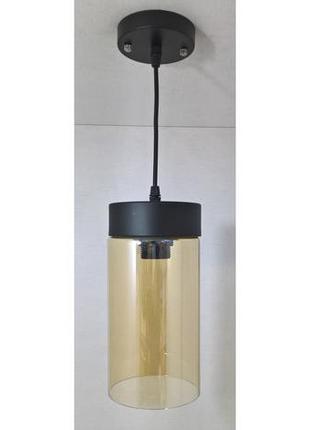 Люстра підвісна loft на 1 лампочку 25033 чорний 30-80х12х12 см.