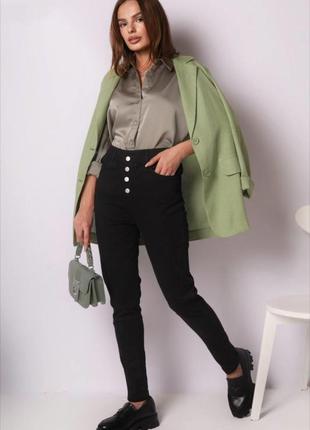 Жіночі котонові джинсові трегінси штани стрейч fashion.
