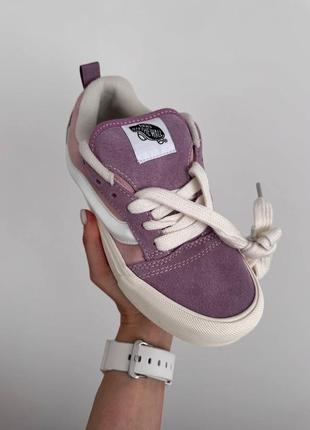 Кроссовки vans knu platform pink / lilac premium2 фото