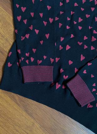 Светер valentino кофта, джемпер с сердечками4 фото