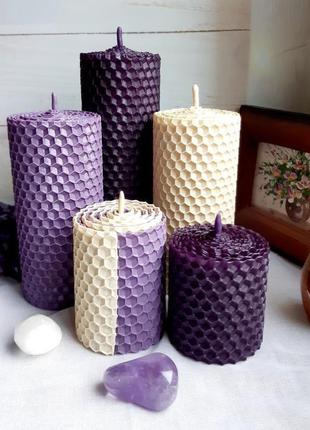 Набір декоративних свічок з вощини. сет з 5 штук